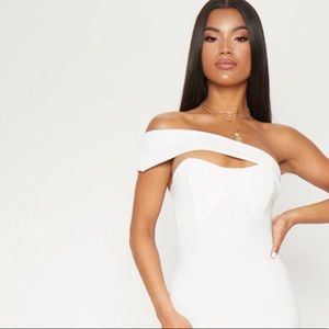 White long dress gown evening bride bridal